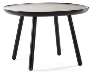 Czarny stolik z litego drewna EMKO Naïve, ø 64 cm