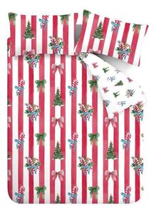 Czerwono-biała pościel dwuosobowa 200x200 cm Christmas Stripe – Catherine Lansfield