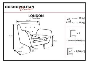 Turkusowy fotel Cosmopolitan design London