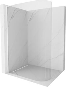 Mexen Kioto L ścianka prysznicowa zaokrąglona Walk-in 100 x 200 cm, transparent, biała - 800-100-103-20-06