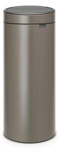 Szary stalowy kosz na śmieci otwierany na dotyk 30 l Touch Bin – Brabantia