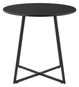 Stół do jadalni In And OutdoorMatch Blaze - Okrągły - 78x80 cm - Czarny - MDF i stal - Nowoczesny design