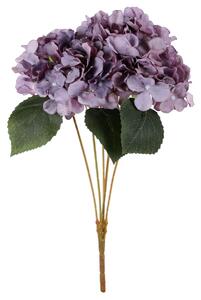 Bukiet hortensji fioletowy, 5 kwiatów, 20 x 43 cm