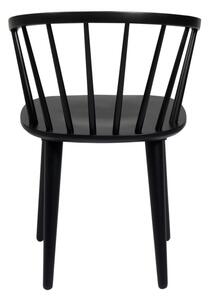 Czarne krzesło do jadalni z drewna kauczukowca Rowico Carmen