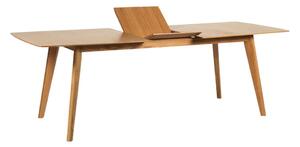 Rozkładany stół z nogami z drewna dębowego Rowico Frey, 190 x 90 cm