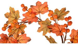 Jesienny wieniec z klonowymi liśćmi i kulkami, śr. 22 cm