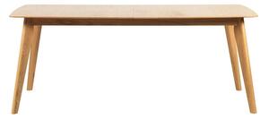 Rozkładany stół z nogami z drewna dębowego Rowico Frey, 190 x 90 cm