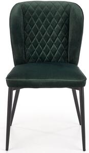 Krzesło tapicerowane typu uszak K399 - ciemnozielony