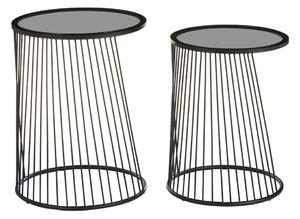 Okrągłe stoliki ze szklanym blatem zestaw 2 szt. ø 41 cm Trento – Premier Housewares