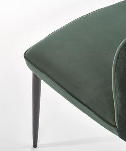 Krzesło tapicerowane typu uszak K399 - ciemnozielony