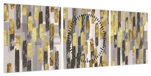 Obraz - Nowoczesna dekoracja (z zegarem) (90x30 cm)
