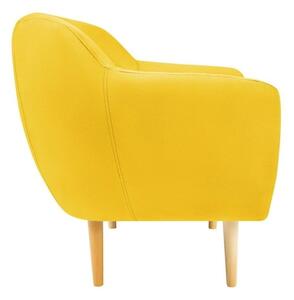 Żółty aksamitny fotel Mazzini Sofas Sardaigne