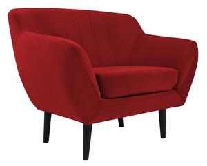 Czerwony aksamitny fotel Mazzini Sofas Toscane
