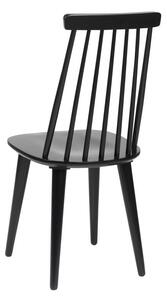 Czarne krzesło do jadalni z drewna kauczukowca Rowico Lotta