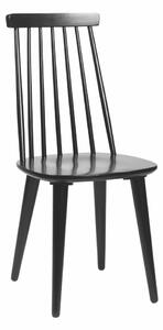 Czarne krzesło do jadalni z drewna kauczukowca Rowico Lotta