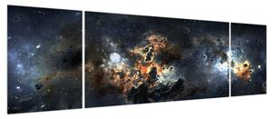 Obraz - Wszechświat z mgławicą (170x50 cm)