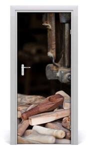 Naklejka fototapeta na drzwi Drewniane narzędzia