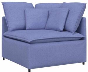 Sofa moduÅowa z poduszkami tkanina jeans niebieski