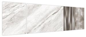 Obraz - Marmur ze srebrnymi liniami (170x50 cm)