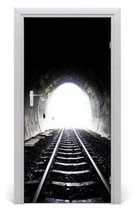 Fototapeta samoprzylepna DRZWI Tunel tory kolejowe