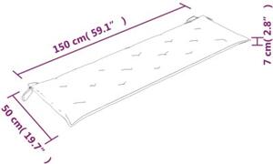 Ławka batavia z jasnozielony poduszką,150cm, lite drewno tekowe