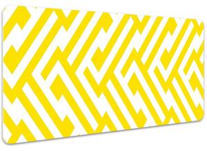 Żółty geometryczny pasek Podkładka na całe biurko Żółty geometryczny pasek