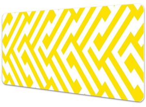 Żółty geometryczny pasek Podkładka na całe biurko Żółty geometryczny pasek
