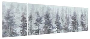 Obraz - Pine forest II, aquarel (170x50 cm)