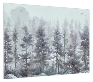 Obraz - Pine forest II, aquarel (70x50 cm)