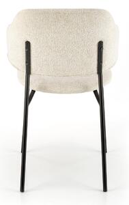 Kremowe nowoczesne krzesło tapicerowane - Waxo