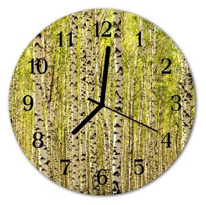 Zegar ścienny okrągły Las brzozowy