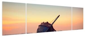 Obraz - Rozbity statek (170x50 cm)