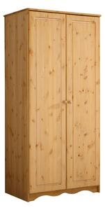 Brązowa 2-drzwiowa szafa z litego drewna sosnowego Støraa Amanda
