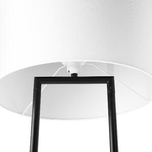 Nowoczesna lampa podłogowa betonowa podstawa biała abażur walec Remus Beliani