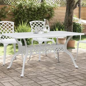 Stół ogrodowy, biały, 150x90x72 cm, odlewane aluminium