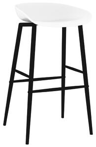 Krzesła barowe, 2 szt., białe