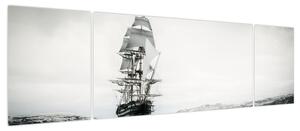 Obraz - Statek płynący po oceanie (170x50 cm)