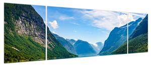 Obraz - Jezioro Lovatnet (170x50 cm)