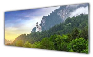Obraz Szklany Zamek w Górach Las Krajobraz