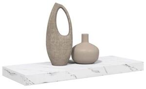 Półka ścienna w nowoczesnym stylu z materiału drewnopochodnego, biały marmur, 60 x 23 x 4 cm