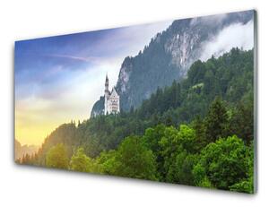 Obraz Szklany Zamek w Górach Las Krajobraz