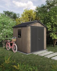 Domek ogrodowy Keter Apex 7,5x7, w zestawie podłoga, grubość ścian 20 mm, wymiary 230 x 223,8 cm, kolor: Ashwood (imitacja drewna)