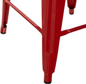 Hoker Paris Back 66cm czerwony inspirowany Tolix