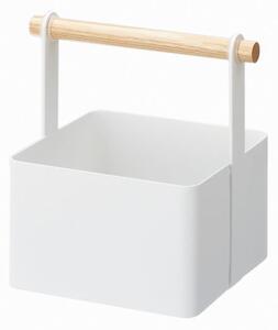 Biały pojemnik z uchwytem YAMAZAKI Tosca Tool Box S