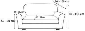 Forbyt, Pokrowiec elastyczny na sofę, Andrea, biało-czarny fotel - szerokość 60 - 110 cm