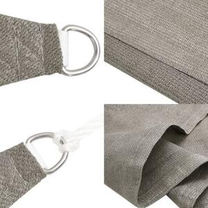 Żagiel przeciwsłoneczny, 160 g/m², jasnoszary, 2x2 m, hdpe