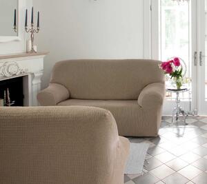 Forbyt, Pokrowiec multielastyczny na sofę, Cagliari, beżowy fotel 70 - 110 cm