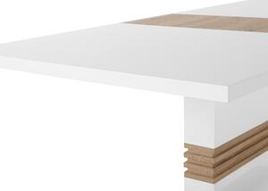 Stół do jadalni biały rozkładany MDF na podstawie 160/200 x 90 cm Santana Beliani