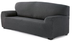 Forby, Pokrowiec multyelastyczny, wzór MARTIN, kolor ciemnoszary fotel 70 - 110 cm