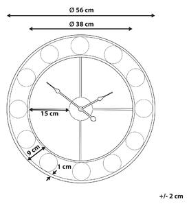 Nowoczesny zegar wiszący ścienny Ø56cm żelazny bez cyfr kolorowy Reiden Beliani